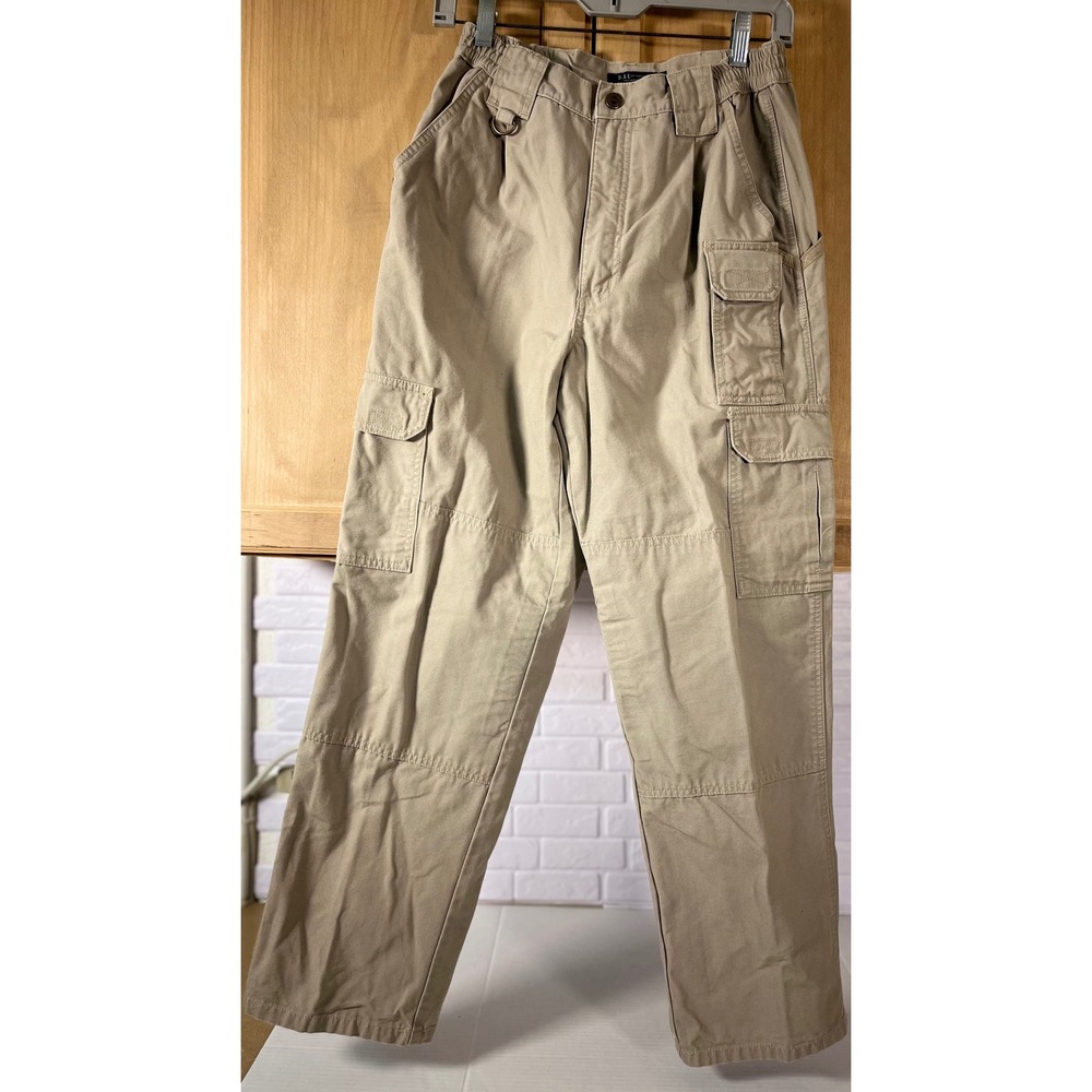 5.11 Tactical Cargo Pants Mens 28/30 Khaki Tan Cotton Utility Work 74252